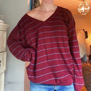 Striped Off the Shoulder Sweater